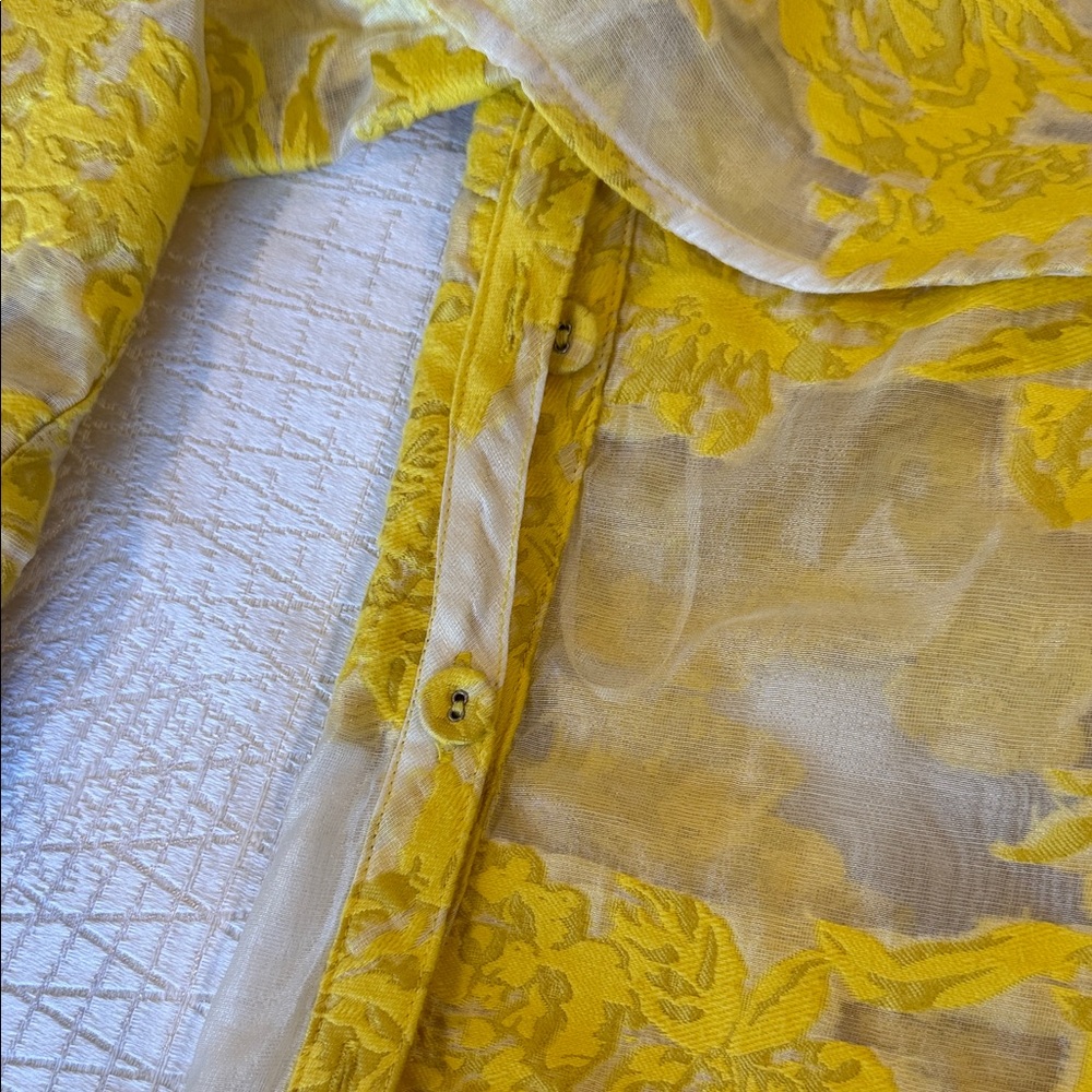 Self-Portrait Yellow Jacquard Floral Top - Picture 12 of 13